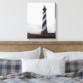 vuurtoren van Cape Hatteras Canvas Afdruk (Insitu (Slaapkamer))