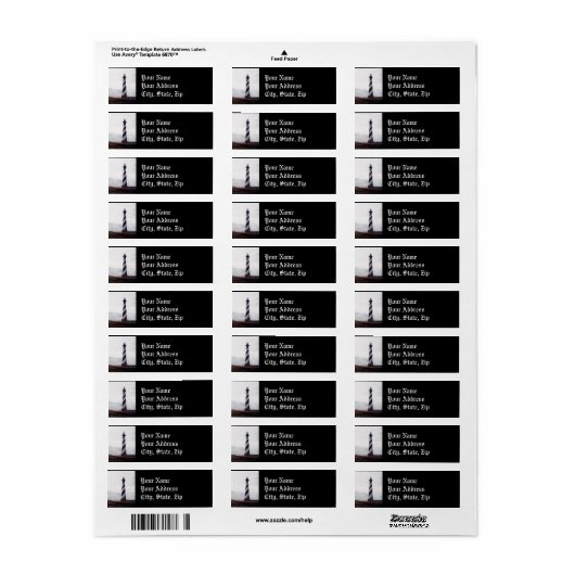 vuurtoren van Cape Hatteras Etiket (Full Sheet)