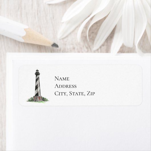 vuurtoren van Cape Hatteras Etiket (Insitu)