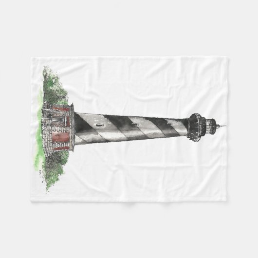 vuurtoren van Cape Hatteras Fleece Deken (Voorkant (Horizontaal))