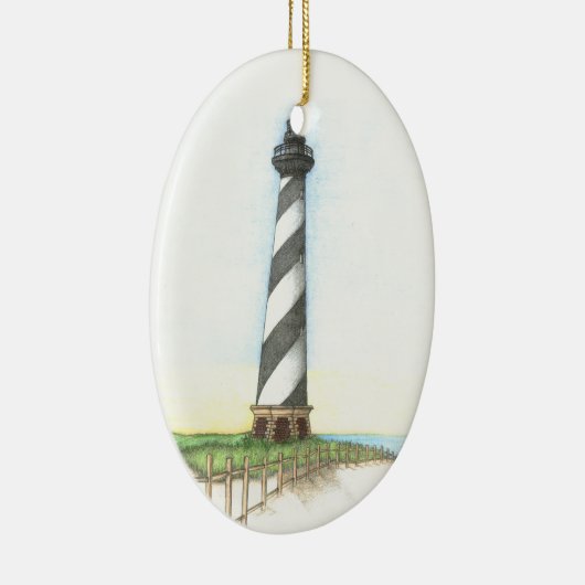 vuurtoren van Cape Hatteras Keramisch Ornament (Rechts)