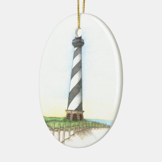vuurtoren van Cape Hatteras Keramisch Ornament (Links)