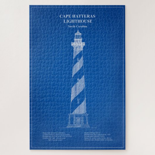 Vuurtoren van Cape Hatteras - North Carolina - AD Legpuzzel (Verticaal)