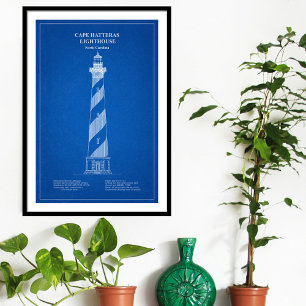 Vuurtoren van Cape Hatteras - North Carolina - AD Poster