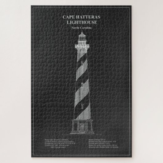 Vuurtoren van Cape Hatteras - North Carolina - PD Legpuzzel (Verticaal)