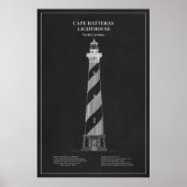 Vuurtoren van Cape Hatteras - North Carolina - PD Poster (Voorkant)