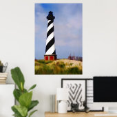 vuurtoren van Cape Hatteras North Carolina Poster (Thuiskantoor)