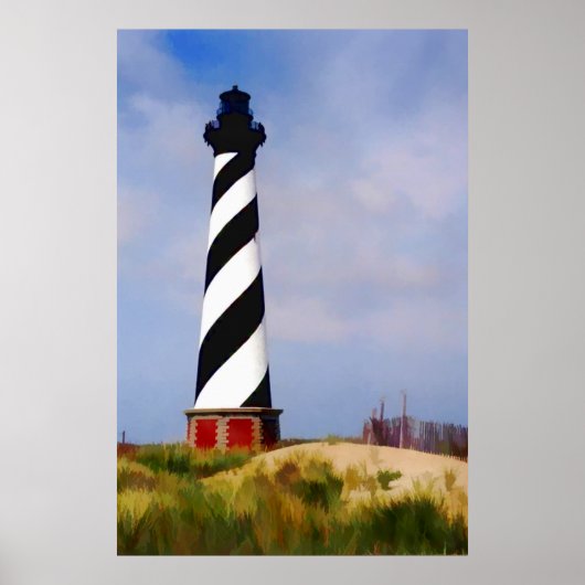vuurtoren van Cape Hatteras North Carolina Poster (Voorkant)