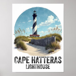 Vuurtoren van Cape Hatteras - North Carolina Poster