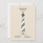 Vuurtoren van Cape Hatteras - North Carolina - SBD Bedankkaart (Voorkant)