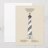 Vuurtoren van Cape Hatteras - North Carolina - SBD Bedankkaart (Voorkant / Achterkant)