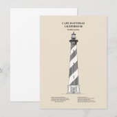 Vuurtoren van Cape Hatteras - North Carolina - SBD Notitiekaartje (Voorkant / Achterkant)