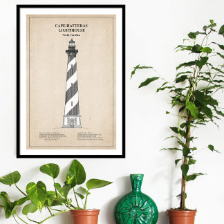 Vuurtoren van Cape Hatteras - North Carolina - SBD Poster