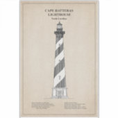 Vuurtoren van Cape Hatteras - North Carolina - SBD Sticker (Voorkant)