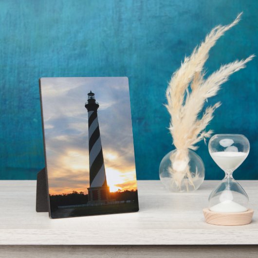 vuurtoren van Cape Hatteras op zonsondergang Fotoplaat (Zijkant)