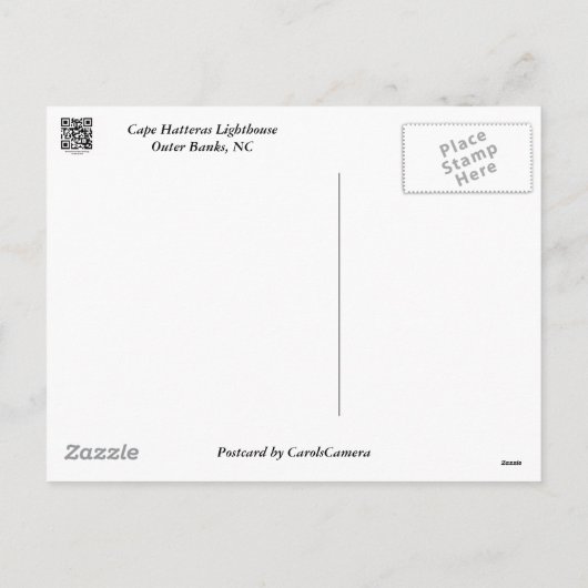 Vuurtoren van Cape Hatteras Prettige feestdagen (Achterkant)