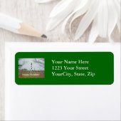 Vuurtoren van Cape Hatteras Prettige feestdagen Etiket (Insitu)