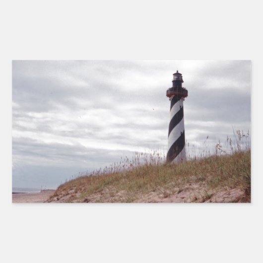 vuurtoren van Cape Hatteras Rechthoekige Sticker (Voorkant)