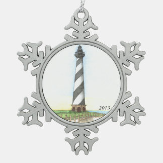 vuurtoren van Cape Hatteras Snowflake Ornament