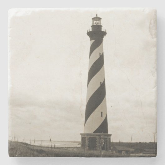 vuurtoren van Cape Hatteras Stenen Onderzetter (Voorkant)