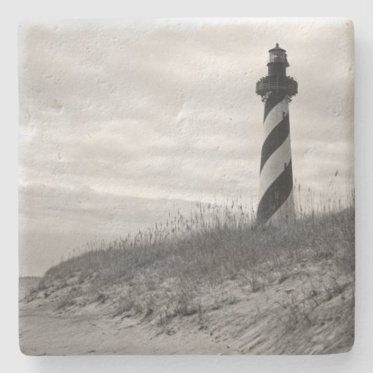 vuurtoren van Cape Hatteras Stenen Onderzetter (Voorkant)