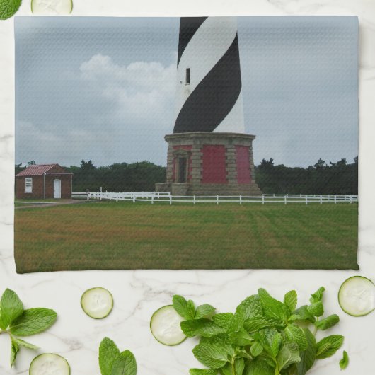 vuurtoren van Cape Hatteras Theedoek (Gevouwen)