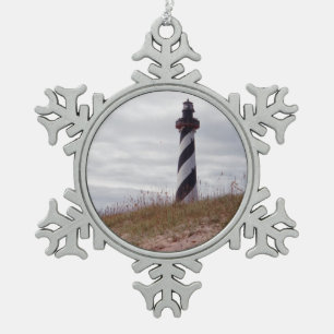 vuurtoren van Cape Hatteras Tin Sneeuwvlok Ornament