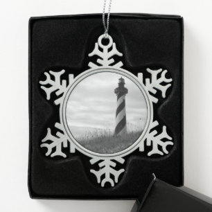 vuurtoren van Cape Hatteras Tin Sneeuwvlok Ornament