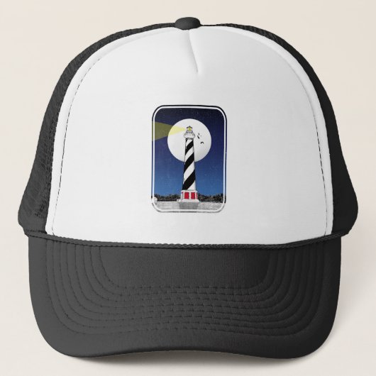 vuurtoren van Cape Hatteras Trucker Pet (Voorkant)
