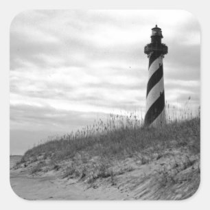 vuurtoren van Cape Hatteras Vierkante Sticker