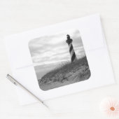 vuurtoren van Cape Hatteras Vierkante Sticker (Envelop)