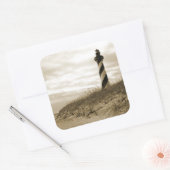 vuurtoren van Cape Hatteras Vierkante Sticker (Envelop)