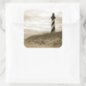 vuurtoren van Cape Hatteras Vierkante Sticker (Tas)