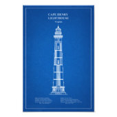 Vuurtoren van Cape Henry - Virginia - AD Foto Afdruk (Voorkant)