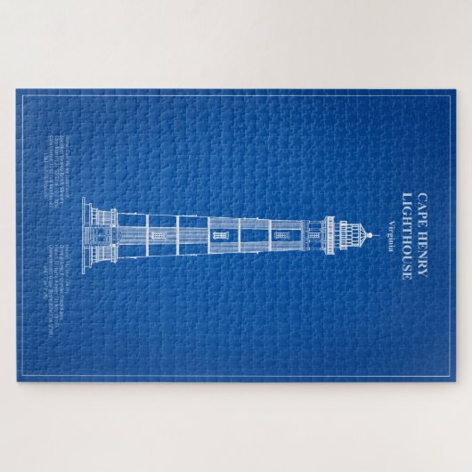 Vuurtoren van Cape Henry - Virginia - AD Legpuzzel (Horizontaal)