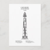 Vuurtoren van Cape Henry - Virginia - BD Briefkaart (Voorkant)