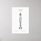 Vuurtoren van Cape Henry - Virginia - BD Canvas Afdruk (Voorkant)