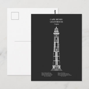 Vuurtoren van Cape Henry - Virginia - PD Briefkaart