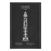 Vuurtoren van Cape Henry - Virginia - PD Foto Afdruk (Voorkant)