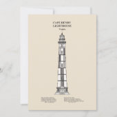 Vuurtoren van Cape Henry - Virginia - SBD Bedankkaart (Voorkant)
