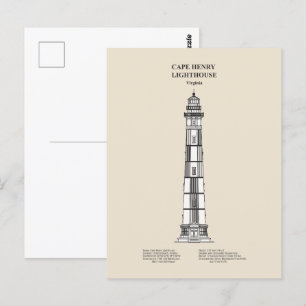 Vuurtoren van Cape Henry - Virginia - SBD Briefkaart