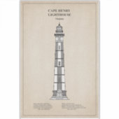 Vuurtoren van Cape Henry - Virginia - SBD Sticker (Voorkant)