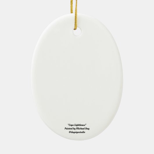 vuurtoren van Cape Keramisch Ornament (Achterkant)