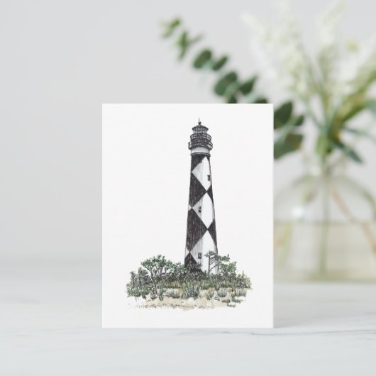 vuurtoren van Cape Lookout Briefkaart (Staand voorkant)