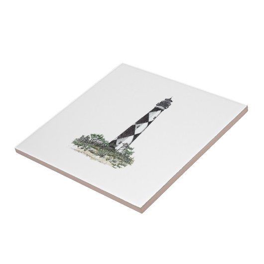 vuurtoren van Cape Lookout Tegeltje (Zijkant)