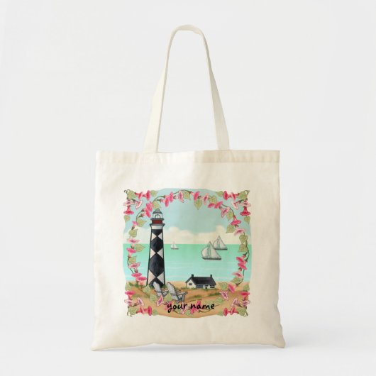 vuurtoren van Cape Lookout Tote Bag (Voorkant)