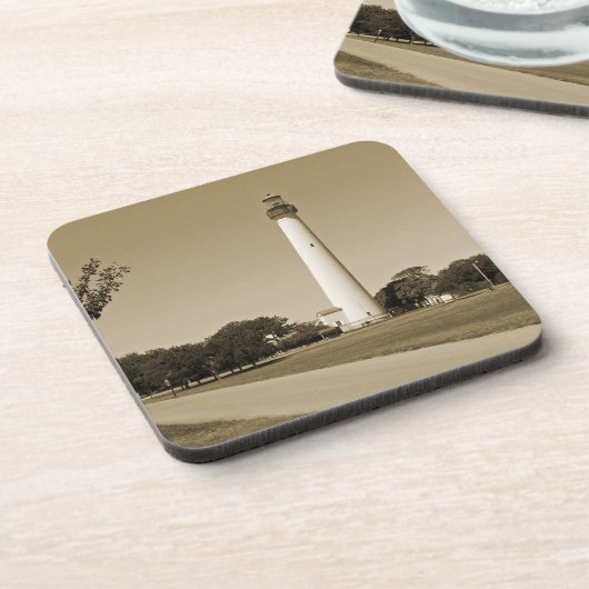 vuurtoren van Cape May Bier Onderzetter (Linkerzijde)