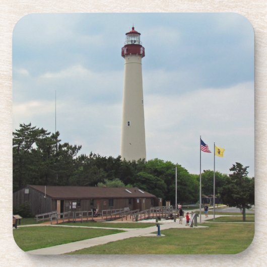 vuurtoren van Cape May Bier Onderzetter (Voorkant)