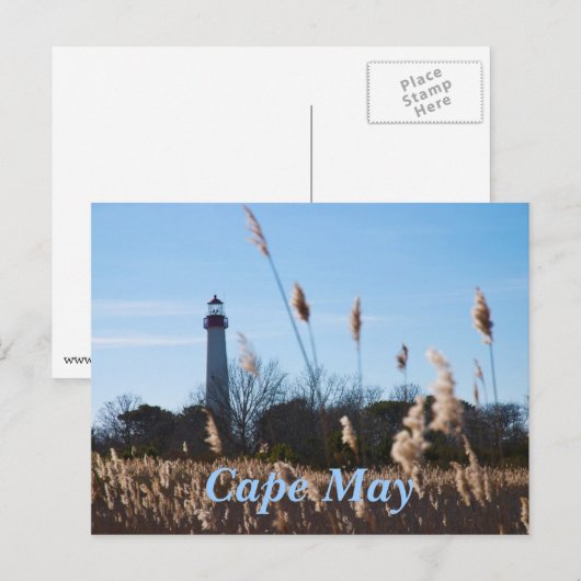 vuurtoren van Cape May Briefkaart (Voorkant / Achterkant)
