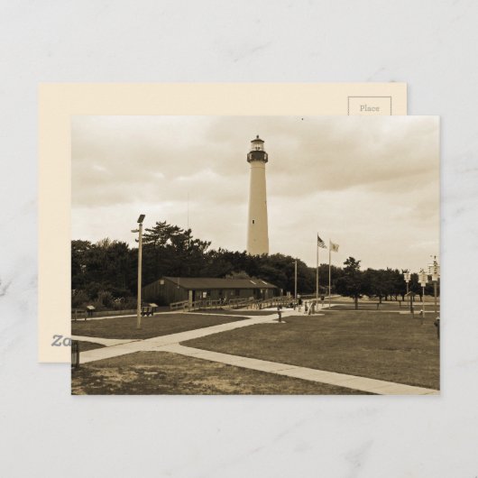 vuurtoren van Cape May Briefkaart (Voorkant / Achterkant)